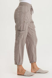 Ryle Textured Gauze Cargo Crop Pant