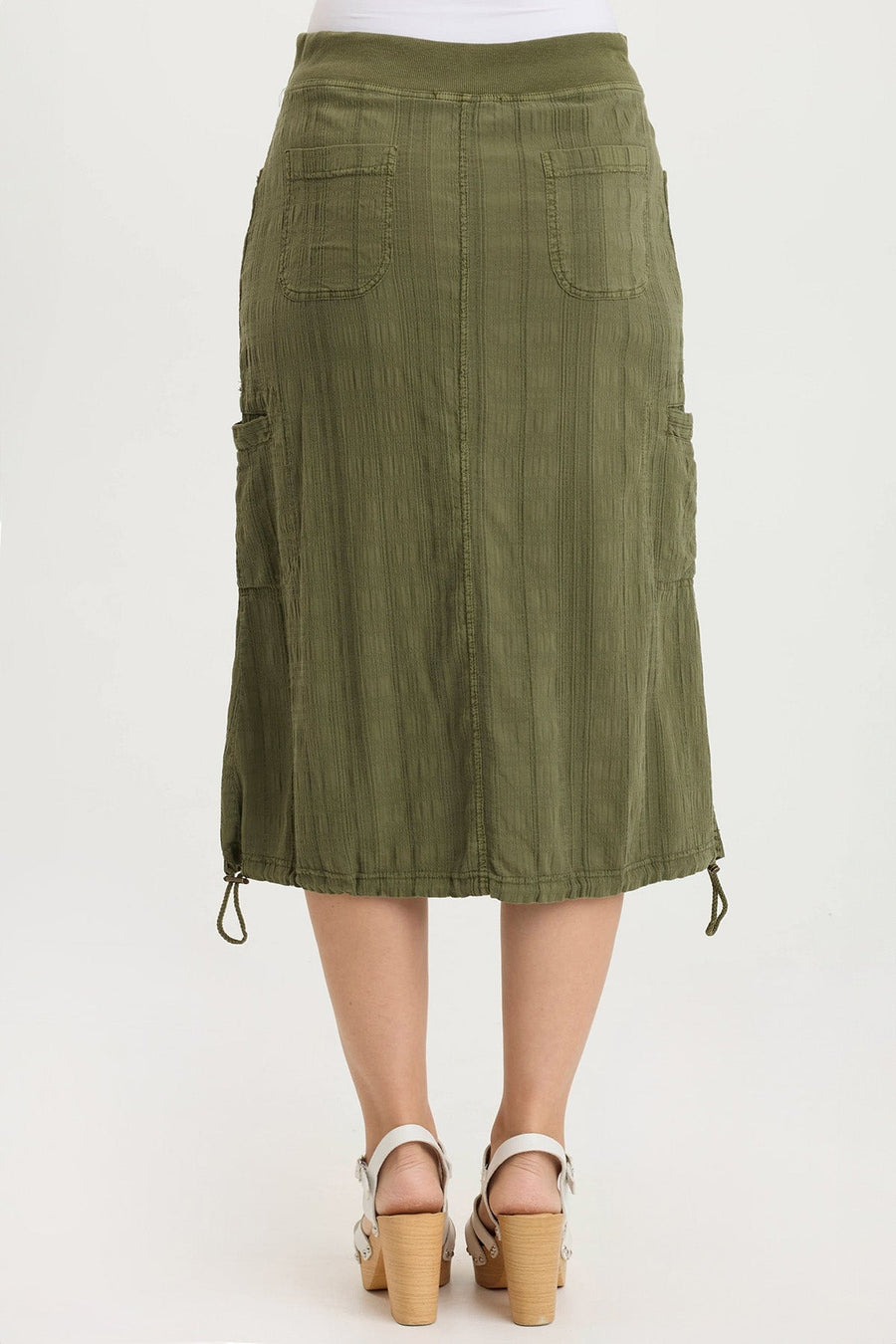 Aracelle Textured Gauze Cargo Bubble Hem Skirt