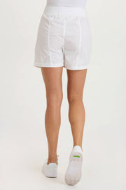 Prosper Poplin Ruched Buckle-Pockets Short
