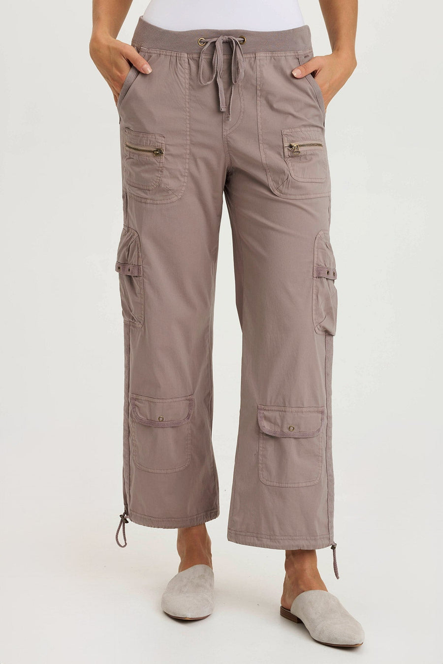 Langley Poplin Cinched Leg Cargo Pant