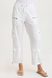 Langley Poplin Cinched Leg Cargo Pant