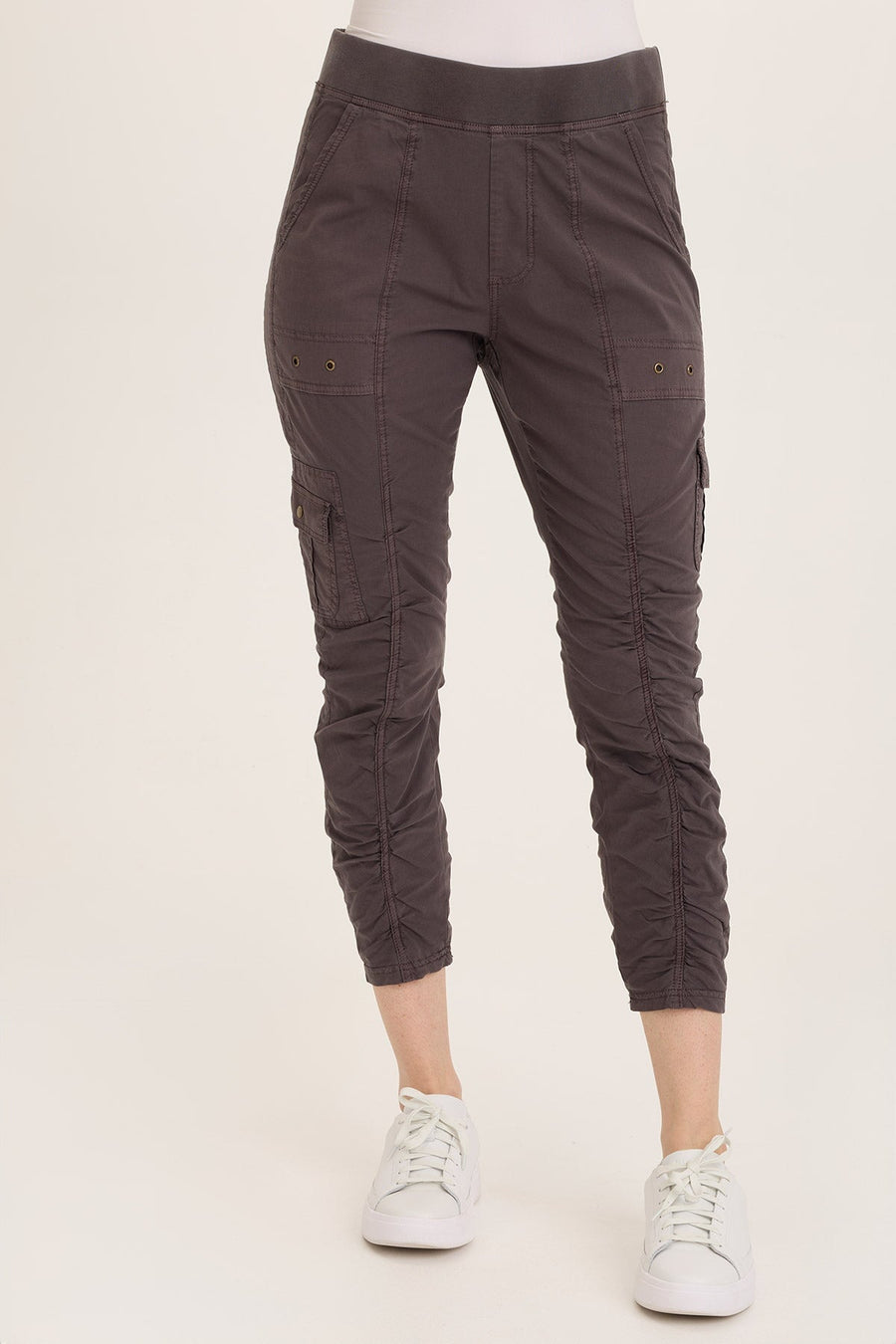 Tilton Stretch Poplin Ruched Skinny Pant