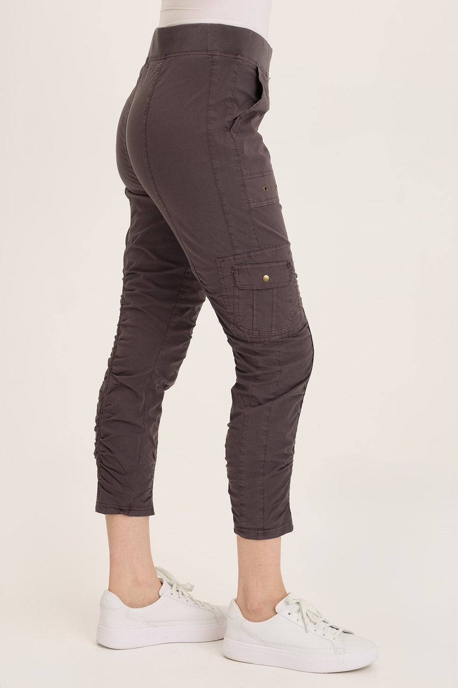Tilton Stretch Poplin Ruched Skinny Pant