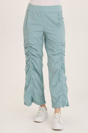 Naola Stretch Poplin Ruched Flare Gaucho