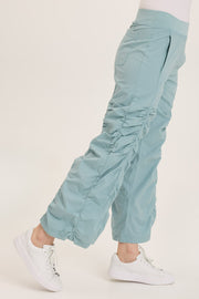 Naola Stretch Poplin Ruched Flare Gaucho