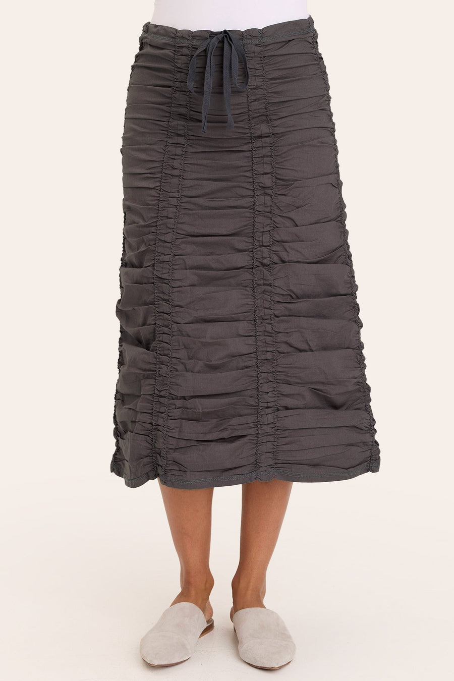 Double Shirred Panel Skirt