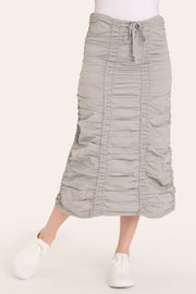 Double Shirred Panel Skirt