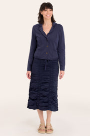 Double Shirred Panel Skirt