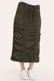 Double Shirred Panel Skirt
