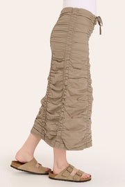 Double Shirred Panel Skirt