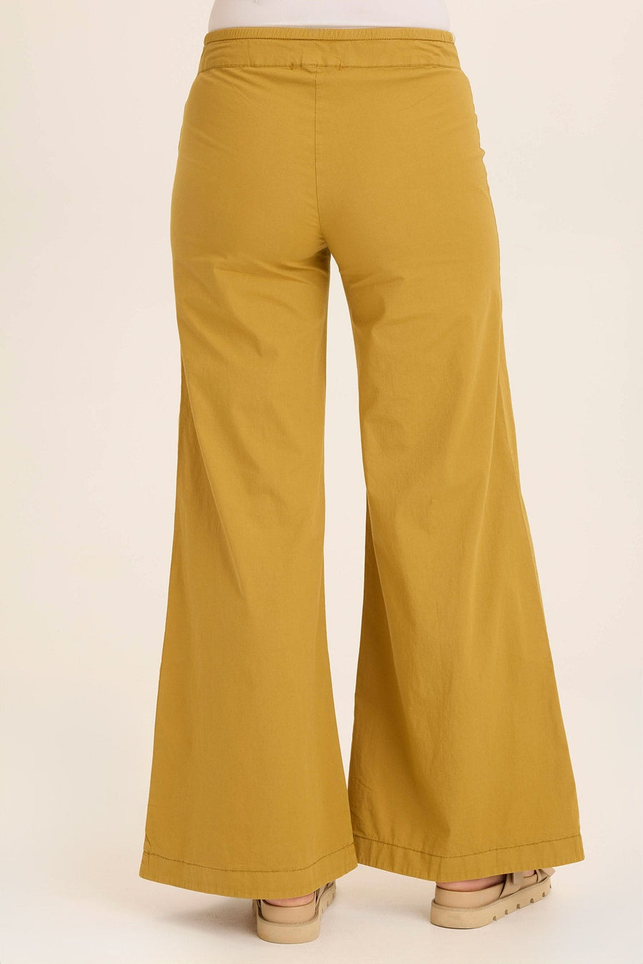 Tiered Wide Leg Drawstring Flare Ruched Pant