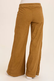 Tiered Wide Leg Drawstring Flare Ruched Pant