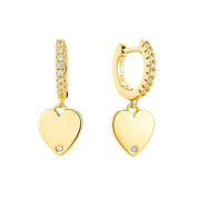 Ariella Heart Earrings- Custom Engraving