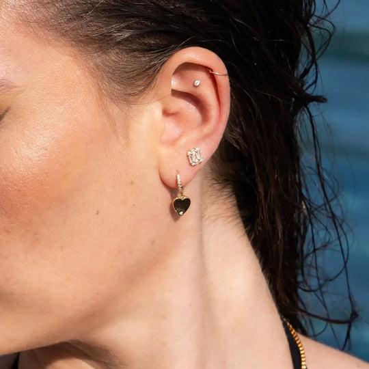Ariella Heart Earrings- Custom Engraving