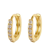 Celia Crystal Huggie Hoops