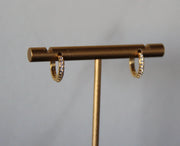 Celia Crystal Huggie Hoops