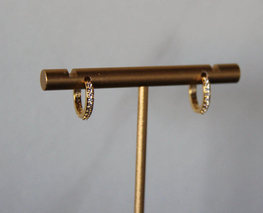 Celia Crystal Huggie Hoops