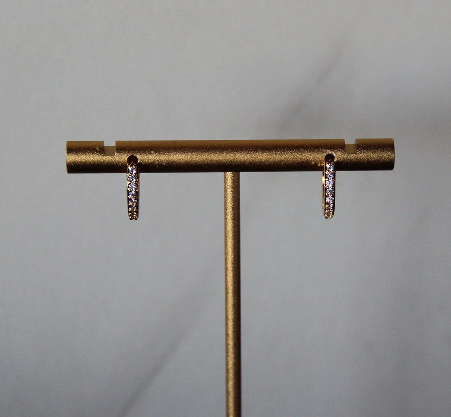 Celia Crystal Huggie Hoops