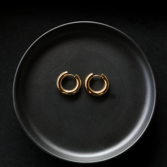 Classic Chunky Hoops - Gold