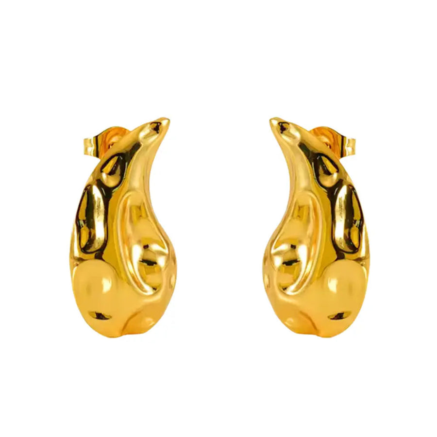 Golden Tear Drop Earrings