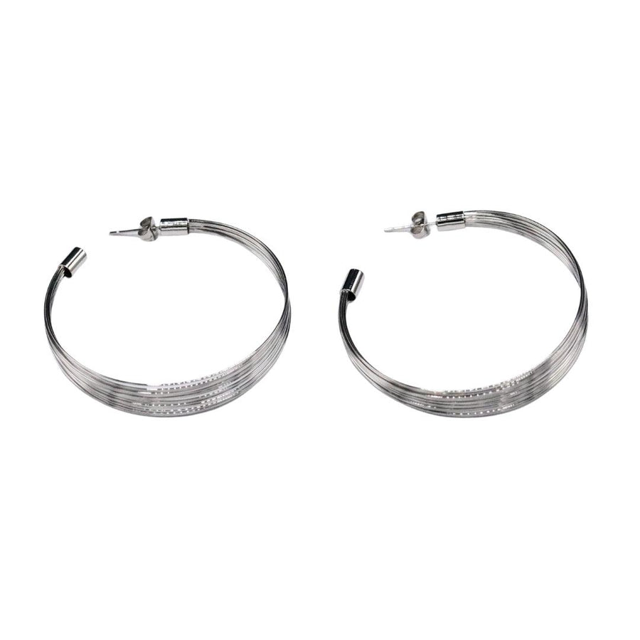 Intuition Hoop Earrings- Silver