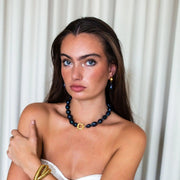 Navy Pearl Earrings