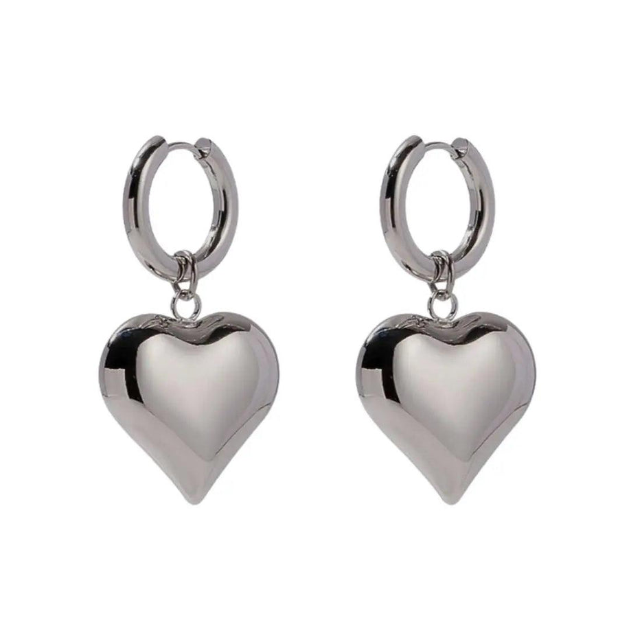 Silver Heart Earrings