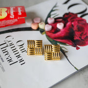Waffle Statement Earrings