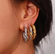 XL Twist Hoop Earrings - Gold