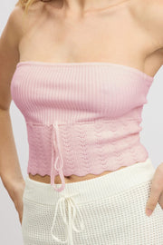 Pink Bandeau Top