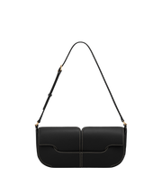 Osmo - Smooth Black with Ecru Stitching